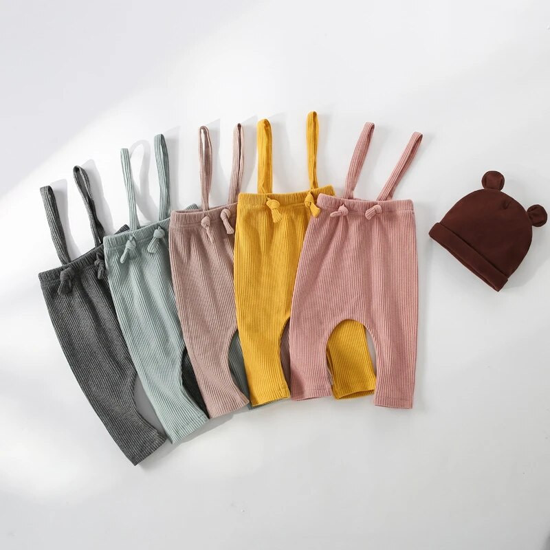 Uued lapsed Retuusid Puuvillased elastsuspüksid tüdrukutele ja poistele Pp püksid Beebi rihmaga kombinesoonid Armsad vastsündinud väikelapse püksid riided