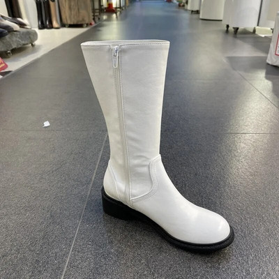 2023 noi cizme de dama de primavara si toamna cizme de dama comode, la moda si elegante cizme de dama cu toc joase cizme de dama alb negru