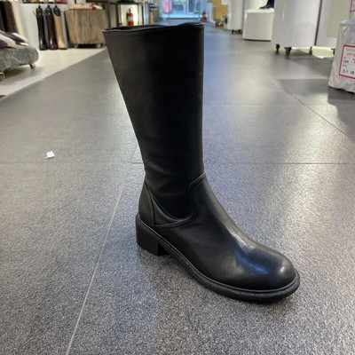 2023 noi cizme de dama de primavara si toamna cizme de dama comode, la moda si elegante cizme de dama cu toc joase cizme de dama alb negru