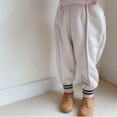 Talvine soojad Lasteriided Püksid Lapsed Poisid Tüdrukud Beebi Ühevärvilised Paksud Palus dressipüksid Korea samet vabaaja püksid