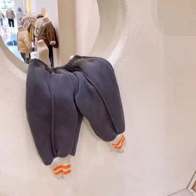 Talvine soojad Lasteriided Püksid Lapsed Poisid Tüdrukud Beebi Ühevärvilised Paksud Palus dressipüksid Korea samet vabaaja püksid