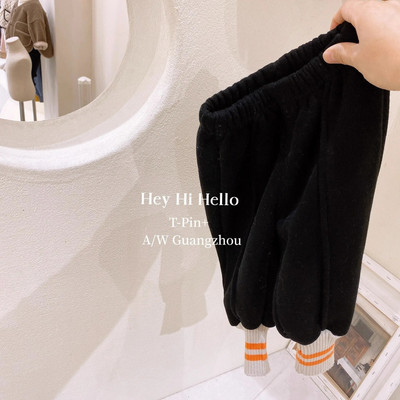 Talvine soojad Lasteriided Püksid Lapsed Poisid Tüdrukud Beebi Ühevärvilised Paksud Palus dressipüksid Korea samet vabaaja püksid