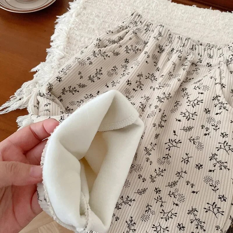 Talvised lapsed püksid paks karusnaha vooder Laste tüdrukud püksid soojad poisid poisid püksid laste riided