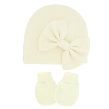 Комплект ръкавици за шапки за момичета Памучна шапка за новородено за момичета Аксесоари Бебешка шапка Шапки с боне за бебета Подарък за новородени