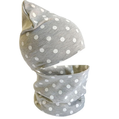 Pălărie pentru băieți de 1-3 ani Pălărie de modă cu puncte cu imprimare caldă pentru copil mic Esarfă, primăvară, toamnă, iarnă, set de pălării pentru sugari, șepci pentru băieți