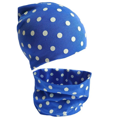 Pălărie pentru băieți de 1-3 ani Pălărie de modă cu puncte cu imprimare caldă pentru copil mic Esarfă, primăvară, toamnă, iarnă, set de pălării pentru sugari, șepci pentru băieți