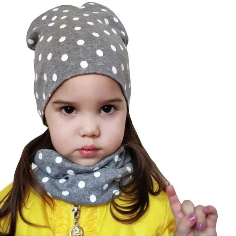 Pălărie pentru băieți de 1-3 ani Pălărie de modă cu puncte cu imprimare caldă pentru copil mic Esarfă, primăvară, toamnă, iarnă, set de pălării pentru sugari, șepci pentru băieți