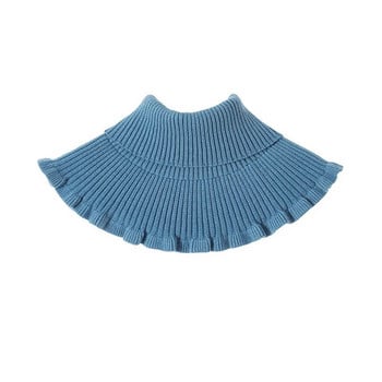 2-8T Baby Girls Neckwarmer πλεκτό βαμβακερό/ακρυλικό Snood Fake γιακά πουλόβερ Χειμώνας ζεστό χαριτωμένο κασκόλ με λαιμό χελώνας