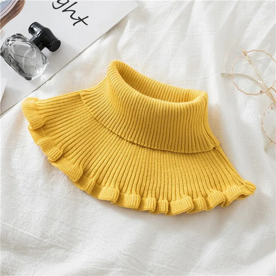 2-8T Bebeluși Fetițe Gât încălzit tricotat Bumbac/acrilic Snood Fals Pulover Guler Iarna Cald Drăguț Eșarfă Gât țestoasă