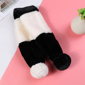 Κορεάτικο Χειμώνα Νέο χαριτωμένο, ζεστό βελούδινο παιδικό μαντίλι για λαιμό, στήριγμα λαιμού με χνουδωτό γούνινο μαλακό ψεύτικο γιακά B12