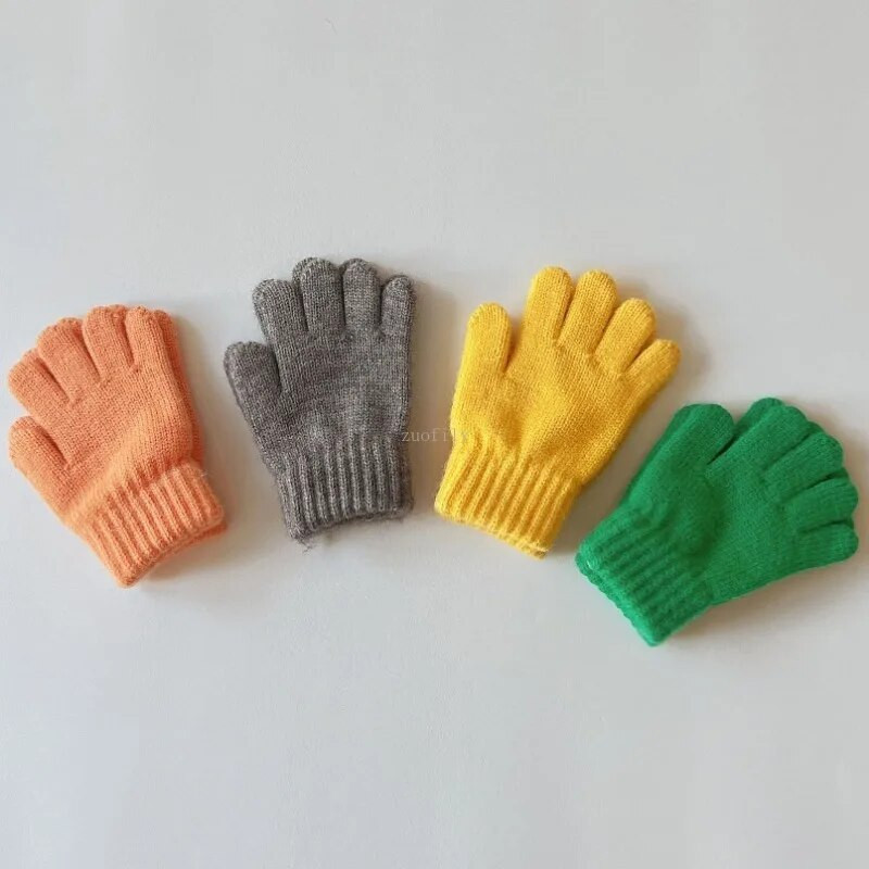 3-7 ΕΤΩΝ Χειμώνας Παιδιά Κορίτσια Μαλακά, Παχύ Δάχτυλα Ζεστά Γάντια Βρεφικά Υπαίθρια Ζεστά Αγόρια Ακρυλικά Γάντια για Παιδιά