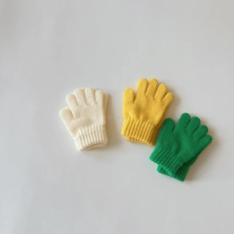 3-7 ΕΤΩΝ Χειμώνας Παιδιά Κορίτσια Μαλακά, Παχύ Δάχτυλα Ζεστά Γάντια Βρεφικά Υπαίθρια Ζεστά Αγόρια Ακρυλικά Γάντια για Παιδιά