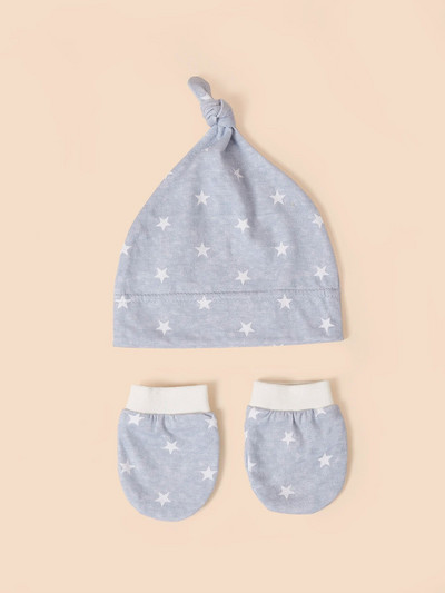 1 set pălărie pentru nou-născut cu mănuși Bonnet din bumbac pălărie pentru fete șapcă moale de primăvară pentru copii Accesorii pentru copii mici