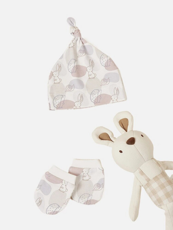 1 set pălărie pentru nou-născut cu mănuși Bonnet din bumbac pălărie pentru fete șapcă moale de primăvară pentru copii Accesorii pentru copii mici