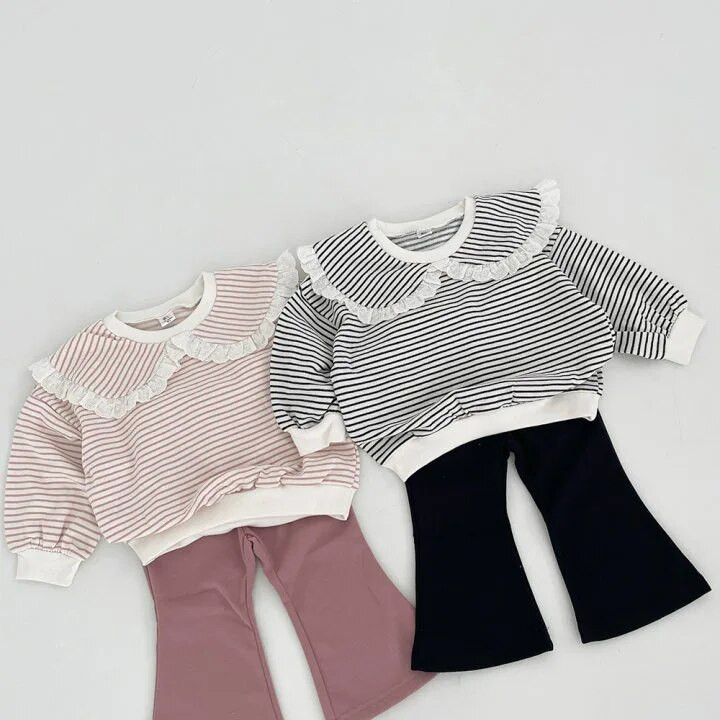 2023 Φθινόπωρο καινούργιο βρεφικό παντελόνι με φαρδιά κομμένη μπότα Μασίφ παντελόνι για κορίτσια με φουσκωτό παντελόνι Παιδικό παντελόνι βαμβακερό βρεφικό καθημερινό παντελόνι Παιδικά ρούχα