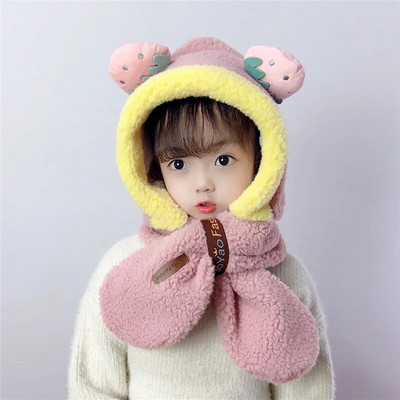 Laste talvine sall ja müts katavad kõrvakübarad Armas pardi kuju pakseneb ja hoiab külma ilma jaoks soojas Armas hirve kuju