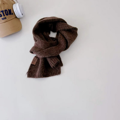 Eșarfă Toamnă Iarnă pentru copii Băiat Fată Ins Moda coreeană Culoare uni Scraf Lână Cașmir 15*130cm Eșarfă pentru 3-12 ani