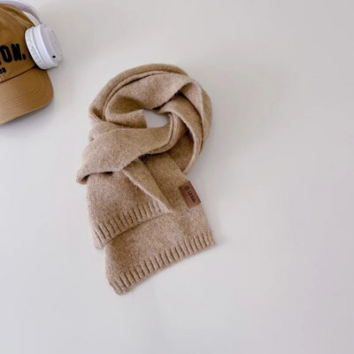 Eșarfă Toamnă Iarnă pentru copii Băiat Fată Ins Moda coreeană Culoare uni Scraf Lână Cașmir 15*130cm Eșarfă pentru 3-12 ani