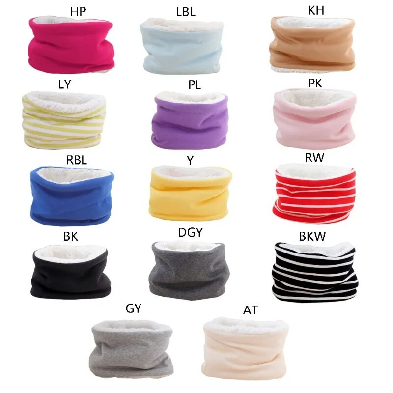 Φθινοπωρινό χειμωνιάτικο μωρό κασκόλ Μονόχρωμο βελούδινο κασκόλ Παιδικό μαντήλι Χοντρό ζεστό λαιμό για αγόρια κορίτσια