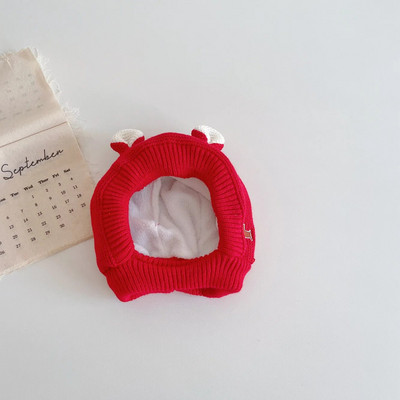 Sügistalvine Korea müts imikutele sooja kudumiseks Tuulekindel nokamüts vastsündinu fotograafia aksessuaarid антицарапки для малышей