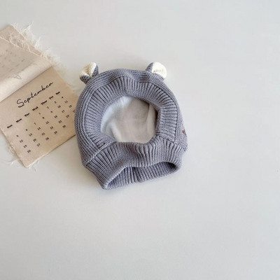 Sügistalvine Korea müts imikutele sooja kudumiseks Tuulekindel nokamüts vastsündinu fotograafia aksessuaarid антицарапки для малышей