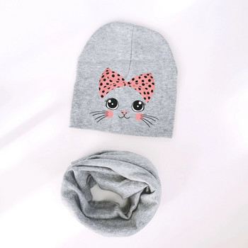 1 Σετ ανοιξιάτικο φθινόπωρο κινούμενα σχέδια ζώων γατούλα γατάκι γάτα Μωρό Καπέλο Κορίτσι Αγόρι Beanie Καπέλο Παιδικό Καπέλο Μικρό παιδί Παιδικό Καπέλο Κασκόλ κολάρα
