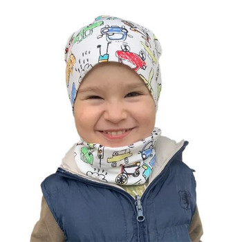 Καπέλο μωρού Κινούμενα σχέδια Βαμβακερό κασκόλ για μωρά Κασκόλ Φθινόπωρο Χειμώνας Παιδικό Καπέλο Αγόρια Καπέλα μωρά για κορίτσια Παιδικά Καπέλα φασολιών
