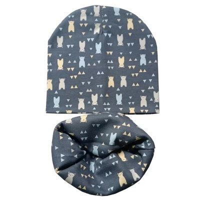 Καπέλο μωρού Κινούμενα σχέδια Βαμβακερό κασκόλ για μωρά Κασκόλ Φθινόπωρο Χειμώνας Παιδικό Καπέλο Αγόρια Καπέλα μωρά για κορίτσια Παιδικά Καπέλα φασολιών