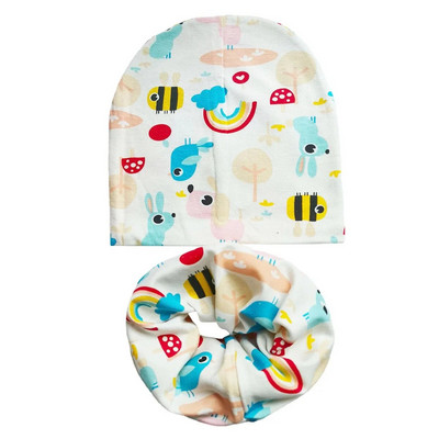 Καπέλο μωρού Κινούμενα σχέδια Βαμβακερό κασκόλ για μωρά Κασκόλ Φθινόπωρο Χειμώνας Παιδικό Καπέλο Αγόρια Καπέλα μωρά για κορίτσια Παιδικά Καπέλα φασολιών