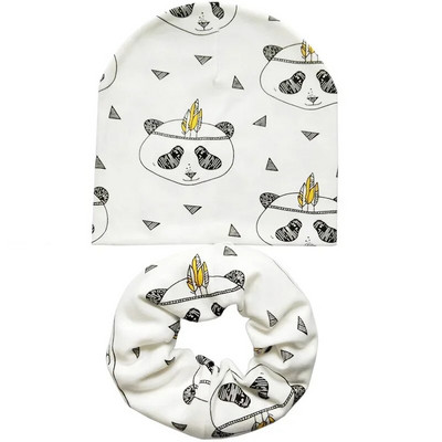 Καπέλο μωρού Κινούμενα σχέδια Βαμβακερό κασκόλ για μωρά Κασκόλ Φθινόπωρο Χειμώνας Παιδικό Καπέλο Αγόρια Καπέλα μωρά για κορίτσια Παιδικά Καπέλα φασολιών