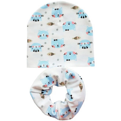 Καπέλο μωρού Κινούμενα σχέδια Βαμβακερό κασκόλ για μωρά Κασκόλ Φθινόπωρο Χειμώνας Παιδικό Καπέλο Αγόρια Καπέλα μωρά για κορίτσια Παιδικά Καπέλα φασολιών