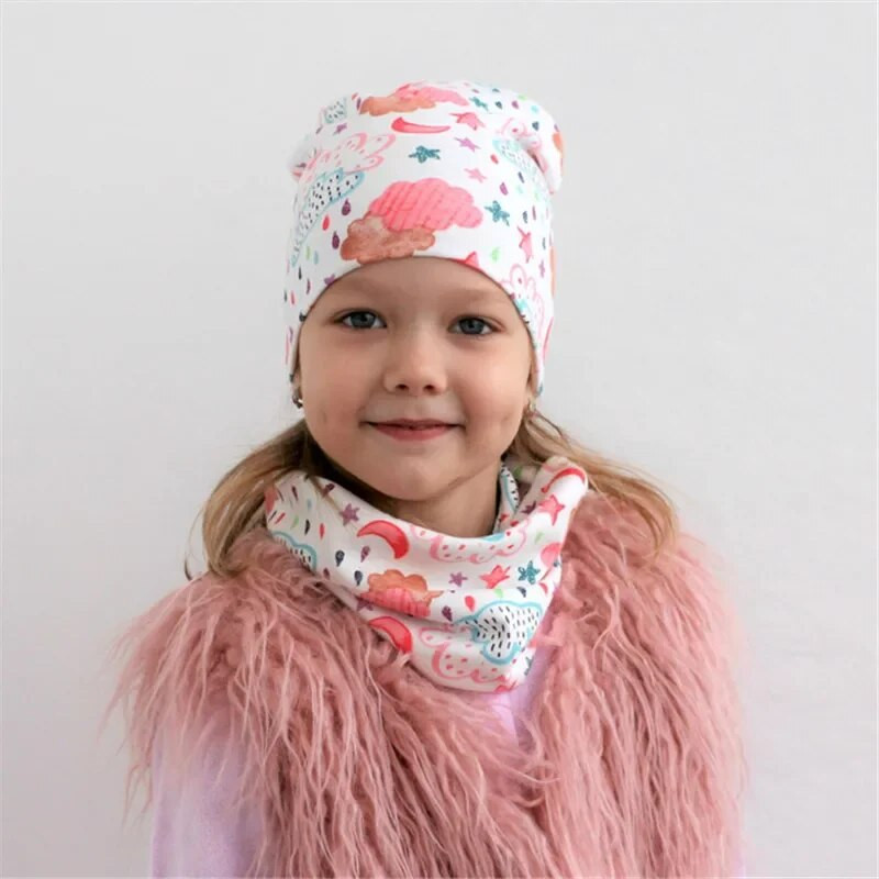 Καπέλο μωρού Κινούμενα σχέδια Βαμβακερό κασκόλ για μωρά Κασκόλ Φθινόπωρο Χειμώνας Παιδικό Καπέλο Αγόρια Καπέλα μωρά για κορίτσια Παιδικά Καπέλα φασολιών