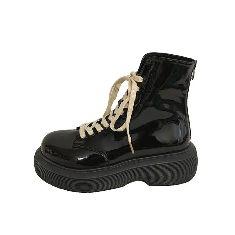 2023 Νέες χειμερινές μπότες μοτοσικλέτας Γυναικείες μπότες βρετανικού στιλ γοτθικό πανκ γοτθικό μποτάκι με χαμηλό τακούνι Γυναικεία παπούτσια Martin Μπότες