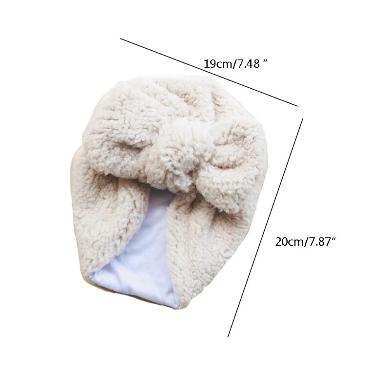 Μασίφ Bow Knot Baby Indian Hat Turban Νεογέννητο Χοντρό Winter Warmer Cap Beanies