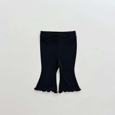 2023 nyár új baba lány csengő alsó nadrág gyermek pamut leggings csecsemő bordás nadrág kisgyermek fiú csizma vágott nadrág