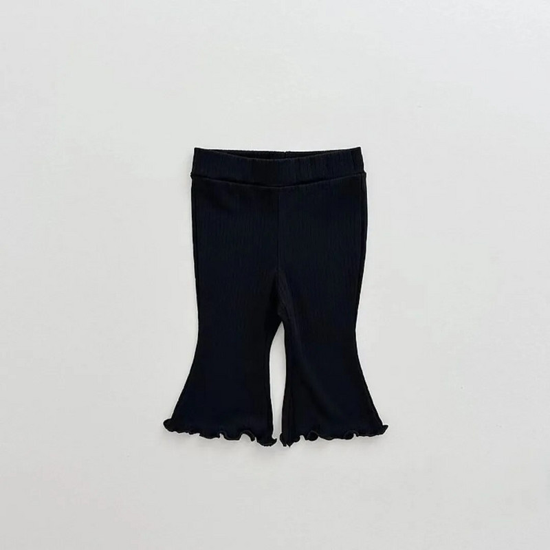 2023 nyár új baba lány csengő alsó nadrág gyermek pamut leggings csecsemő bordás nadrág kisgyermek fiú csizma vágott nadrág