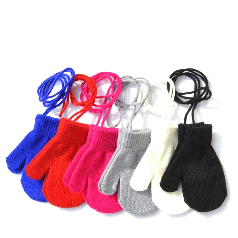 Uued soojad Beebikindad Talvised labakindad Lastele Täissõrmega kindad 1-3a lastele Rippuvad kaela soojad kindad Vastsündinu tarvikud