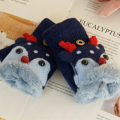 Mănuși de ren din desene animate pentru copii iarnă caldă plus catifea îngroșare copii mănuși fetițe tricotate copii 1-8 ani