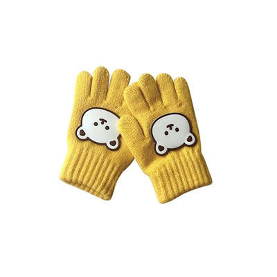 Urs cu desene animate Iarna Copii Manusi Manusi de lana pentru fete baieti culoare bomboana copii tricot manusi calde sugari accesorii bebelusi 3-7 ani