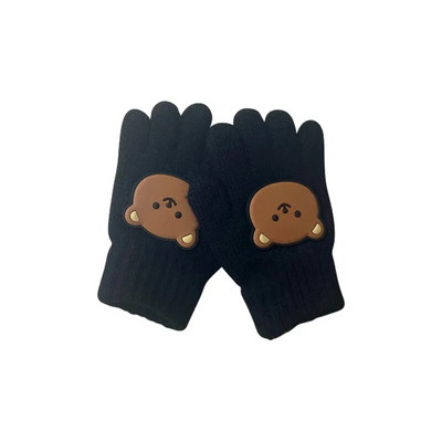 Urs cu desene animate Iarna Copii Manusi Manusi de lana pentru fete baieti culoare bomboana copii tricot manusi calde sugari accesorii bebelusi 3-7 ani