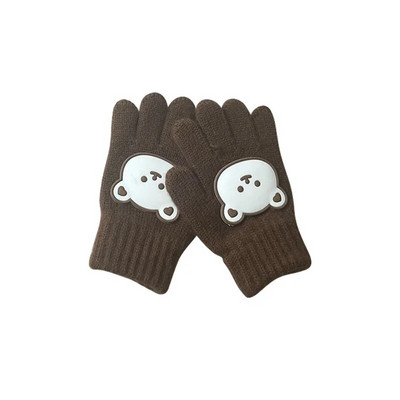 Urs cu desene animate Iarna Copii Manusi Manusi de lana pentru fete baieti culoare bomboana copii tricot manusi calde sugari accesorii bebelusi 3-7 ani