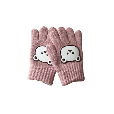 Urs cu desene animate Iarna Copii Manusi Manusi de lana pentru fete baieti culoare bomboana copii tricot manusi calde sugari accesorii bebelusi 3-7 ani