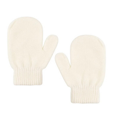 1 ζευγάρι Γάντια για νήπια Πλεκτά Βρεφικά Αγόρια Κοριτσίστικα Γάντια Μονόχρωμα Παιδικά Γάντια Unisex Βρεφικά Παιδικά Απαλά Πλεκτά Γάντια Full Finger