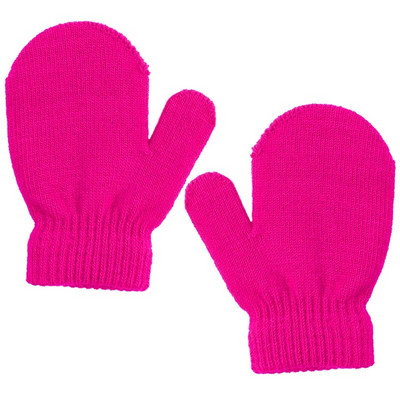 1 ζευγάρι Γάντια για νήπια Πλεκτά Βρεφικά Αγόρια Κοριτσίστικα Γάντια Μονόχρωμα Παιδικά Γάντια Unisex Βρεφικά Παιδικά Απαλά Πλεκτά Γάντια Full Finger