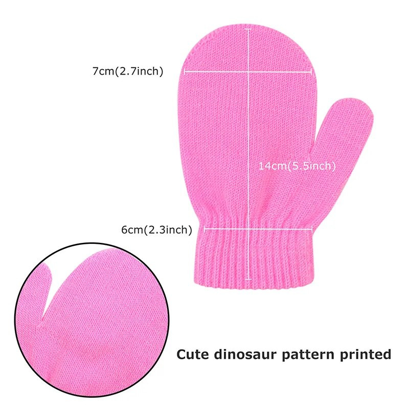 1 ζευγάρι Γάντια για νήπια Πλεκτά Βρεφικά Αγόρια Κοριτσίστικα Γάντια Μονόχρωμα Παιδικά Γάντια Unisex Βρεφικά Παιδικά Απαλά Πλεκτά Γάντια Full Finger