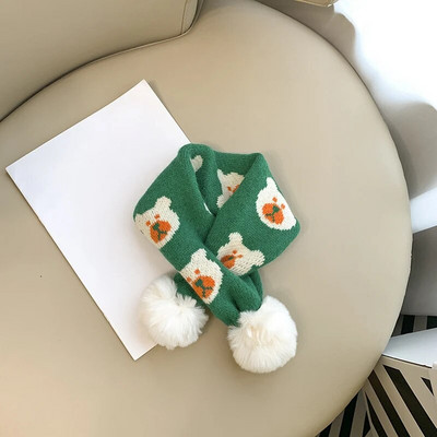 Sál téli baba nyakkendő őszi téli gallérok és sálak puha plüss aranyos pöttyös rajzfilm lány fiú baba szabadtéri téli sál