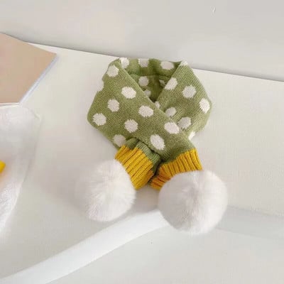 Sál téli baba nyakkendő őszi téli gallérok és sálak puha plüss aranyos pöttyös rajzfilm lány fiú baba szabadtéri téli sál