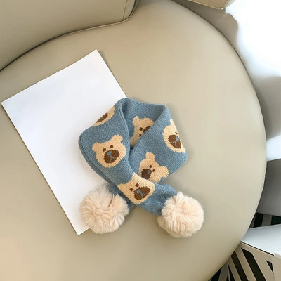 Sál téli baba nyakkendő őszi téli gallérok és sálak puha plüss aranyos pöttyös rajzfilm lány fiú baba szabadtéri téli sál