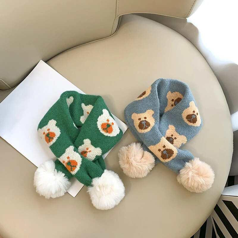 Sál téli baba nyakkendő őszi téli gallérok és sálak puha plüss aranyos pöttyös rajzfilm lány fiú baba szabadtéri téli sál