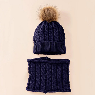 Σετ ζεστό παιδικό καπέλο και χειμωνιάτικο κασκόλ Ακρυλικό μαλλί Μπαλάκι μωρού νεογέννητο καπέλο μωρό κασκόλ Σετ μωρό κασκόλ Καπέλο μωρό Χειμώνα ζεστό πακέτο Καπέλο κασκόλ